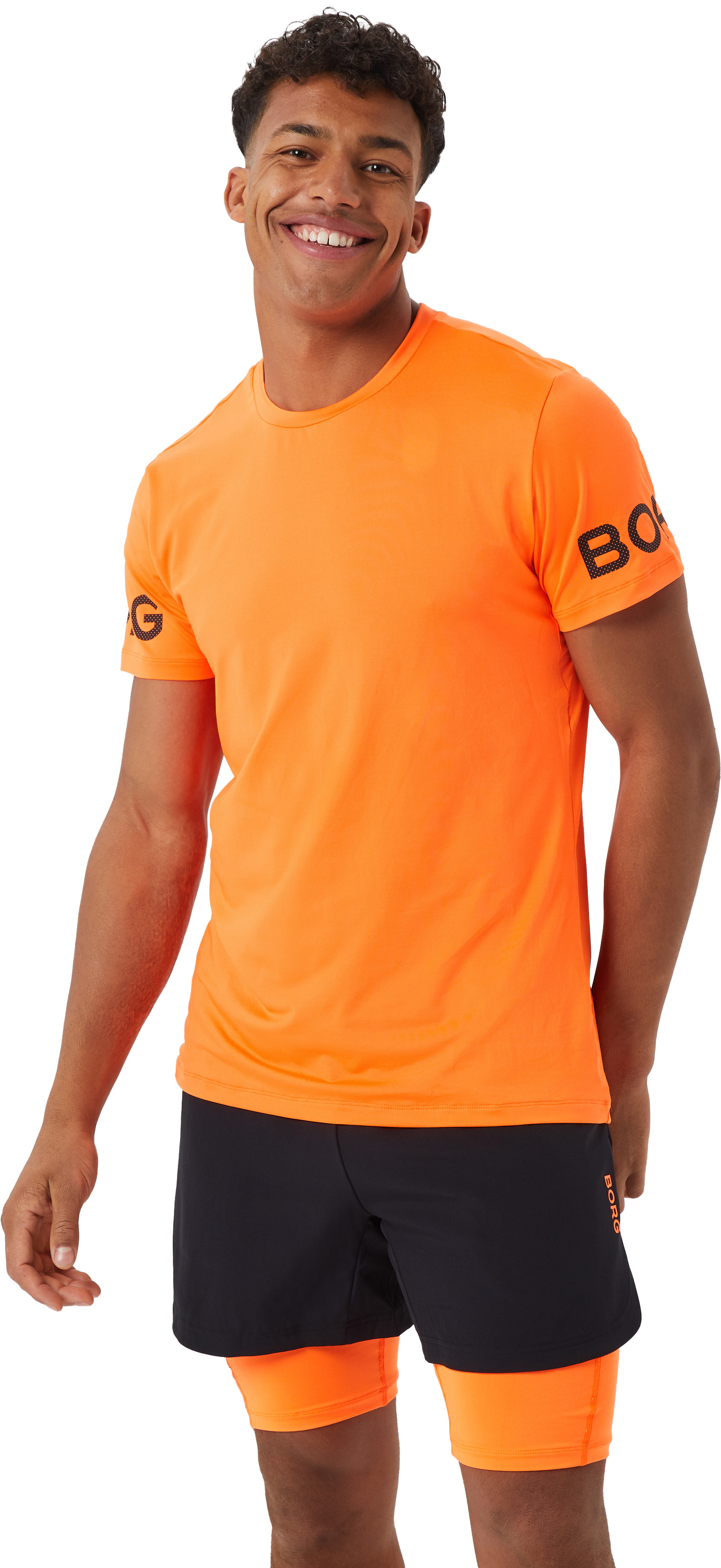 Borg T-Shirt Herre OR033 - Shocking Orange