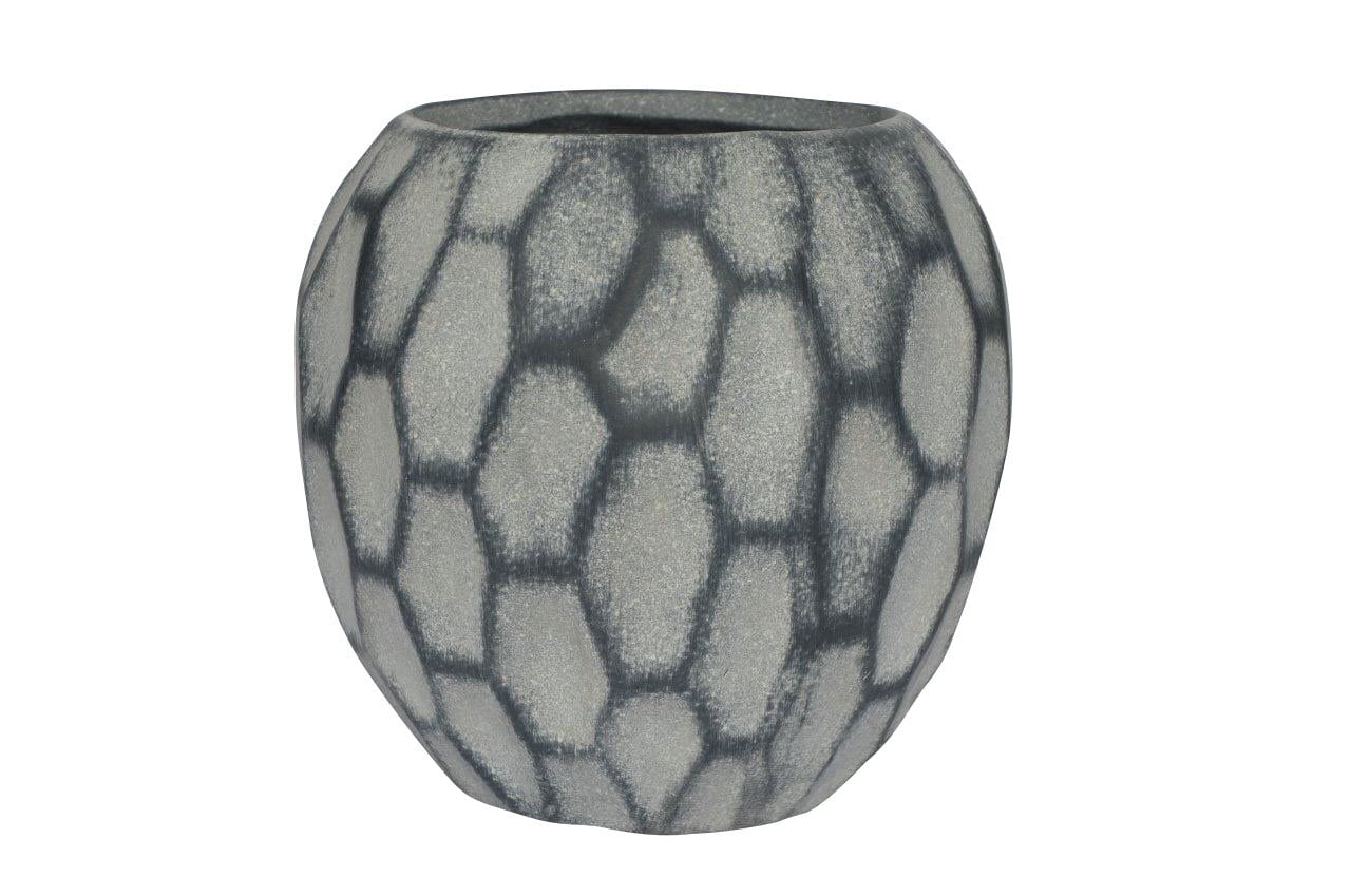 Vase 17 cm schiefergrau