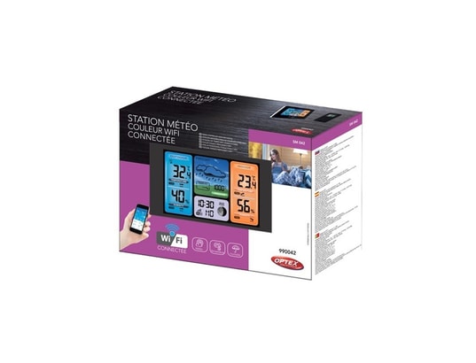 OPTEX - Station météo couleur wifi radio contrôlée - intérieure ext...