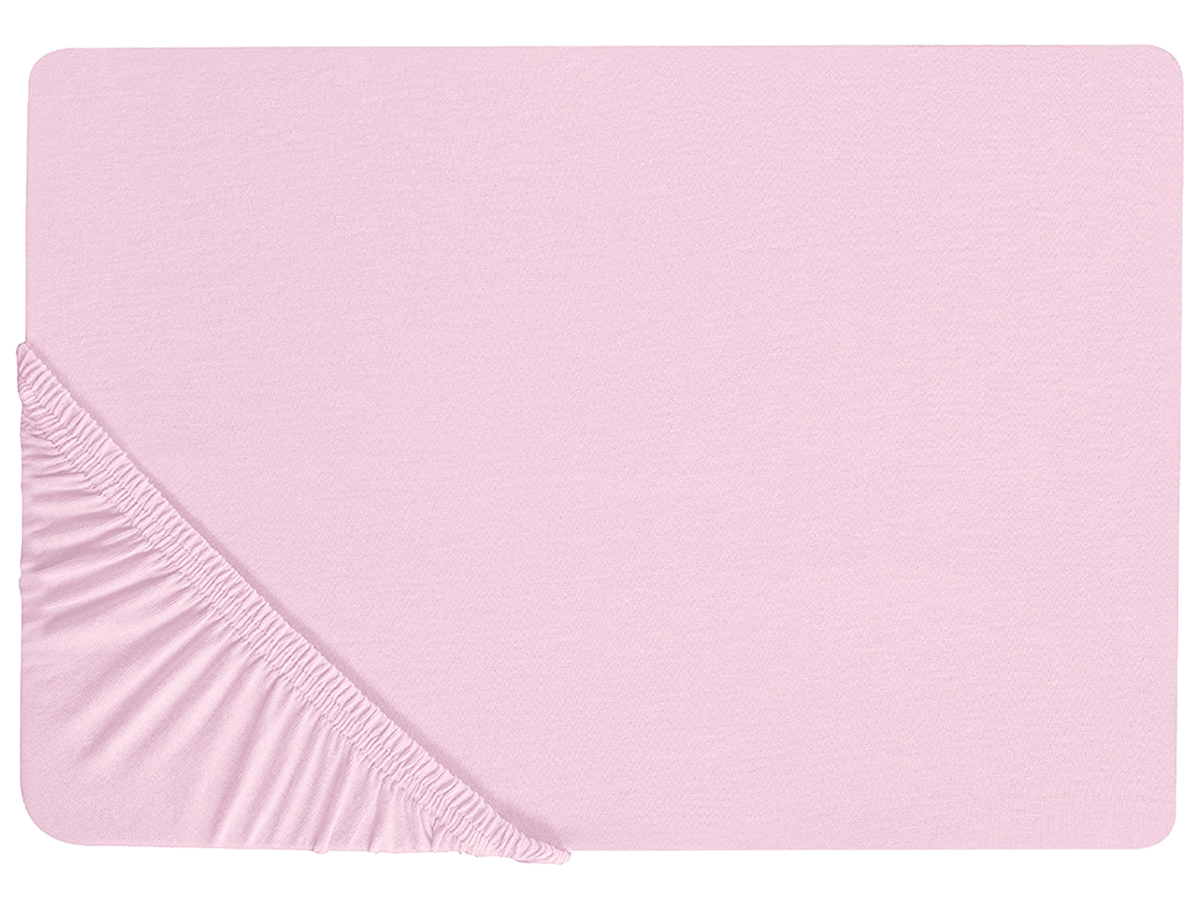 Hoeslaken JANBU Katoen 200 x 200 cm Pastelroze