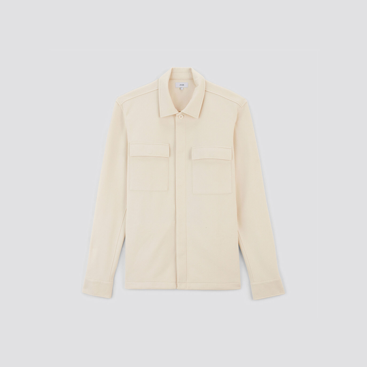 Surchemise unie coton maille Beige