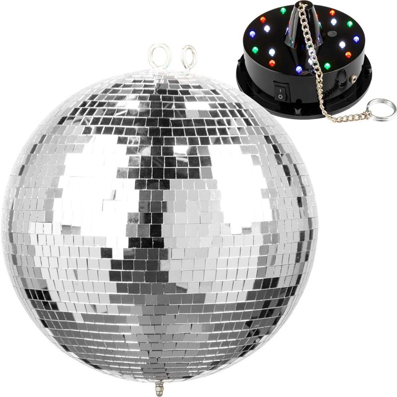 BeamZ - Spiegelbol 30cm - Met Motor en LED Verlichting - Discolampen