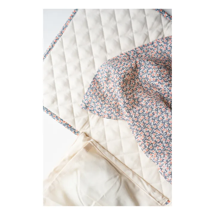 Konges Sløjd Matelas à langer de voyage en coton bio Fleur de glace | Rouge