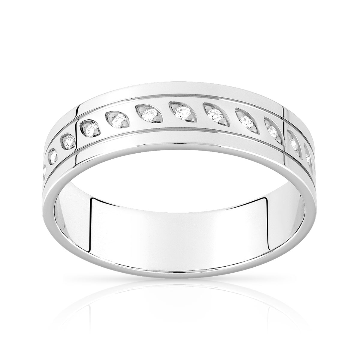Alliance or 375 blanc diamant