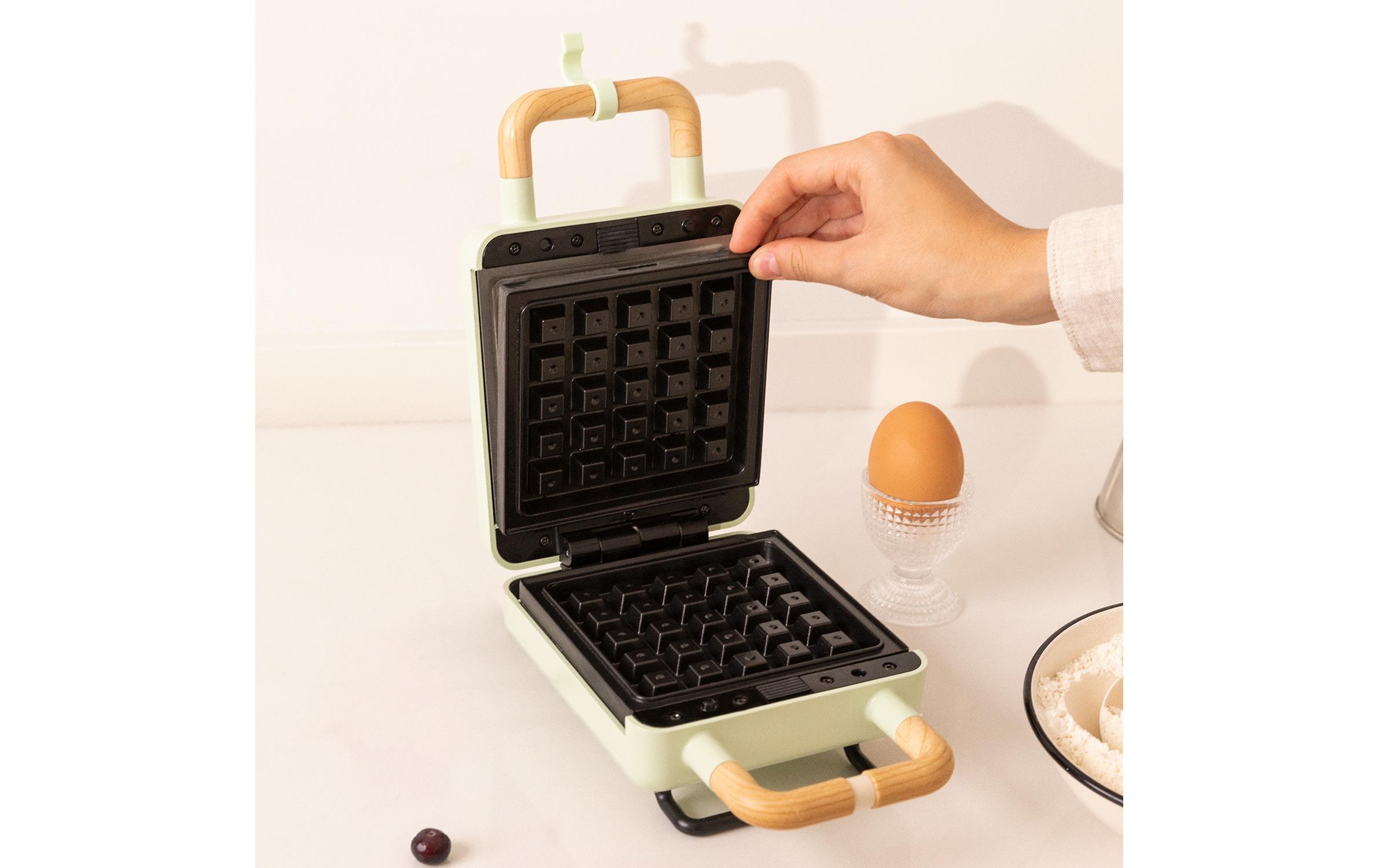 Waffeleisen Stone 2 in 1 Compact PastellgrünWaffel- und Sandwichmaker mit austauschbaren Platten