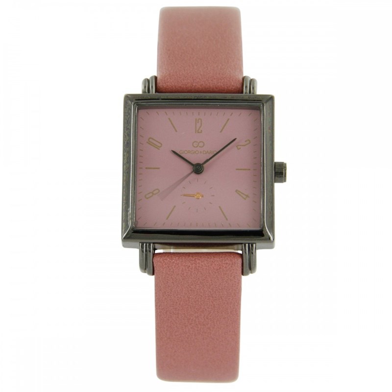 Coffret montre Femme GIORGIO bracelet Cuir Rose