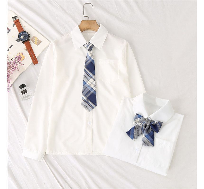 Aiyiruo - Schooluniform Cosplay Shirt met lange mouwen / Shirt met korte mouwen / Stropdas / Set (Verschillende ontwerpen)