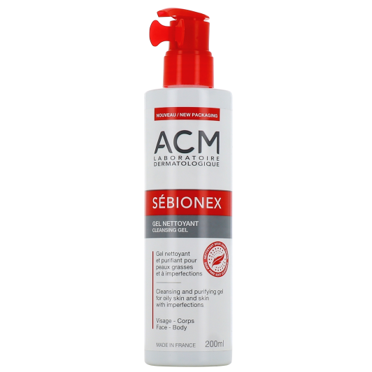 Gel nettoyant visage Sébionex ACM - Peaux mixtes à grasses
