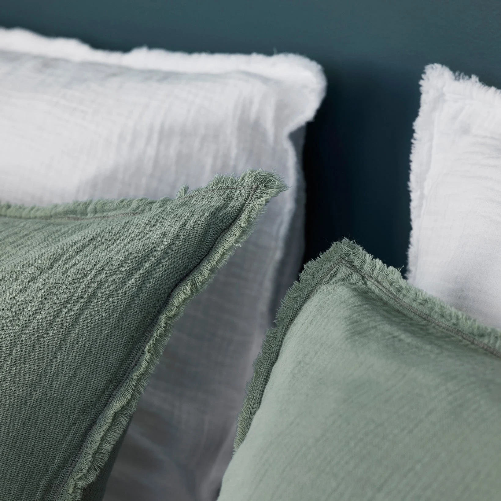 LOU - Lot de 2 taies d'oreiller | Vert