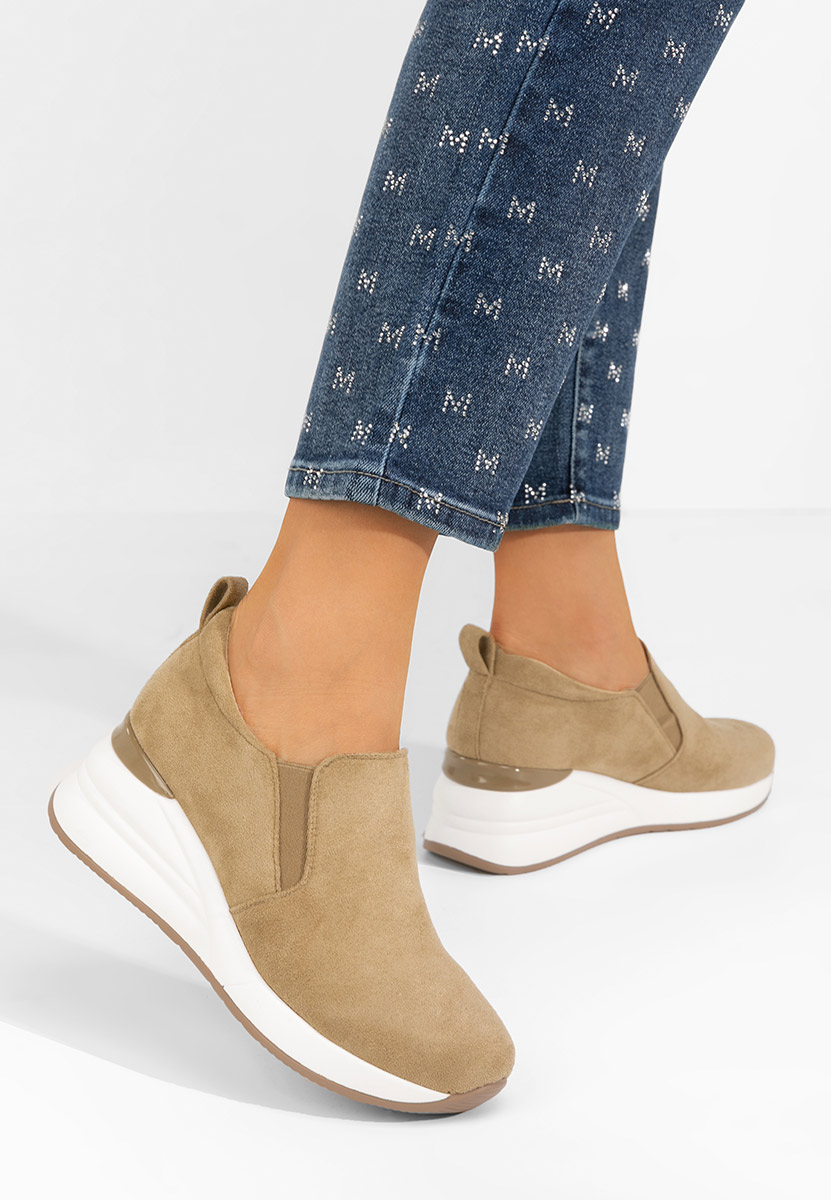 Chaussures casual à plateforme kaki Leanne