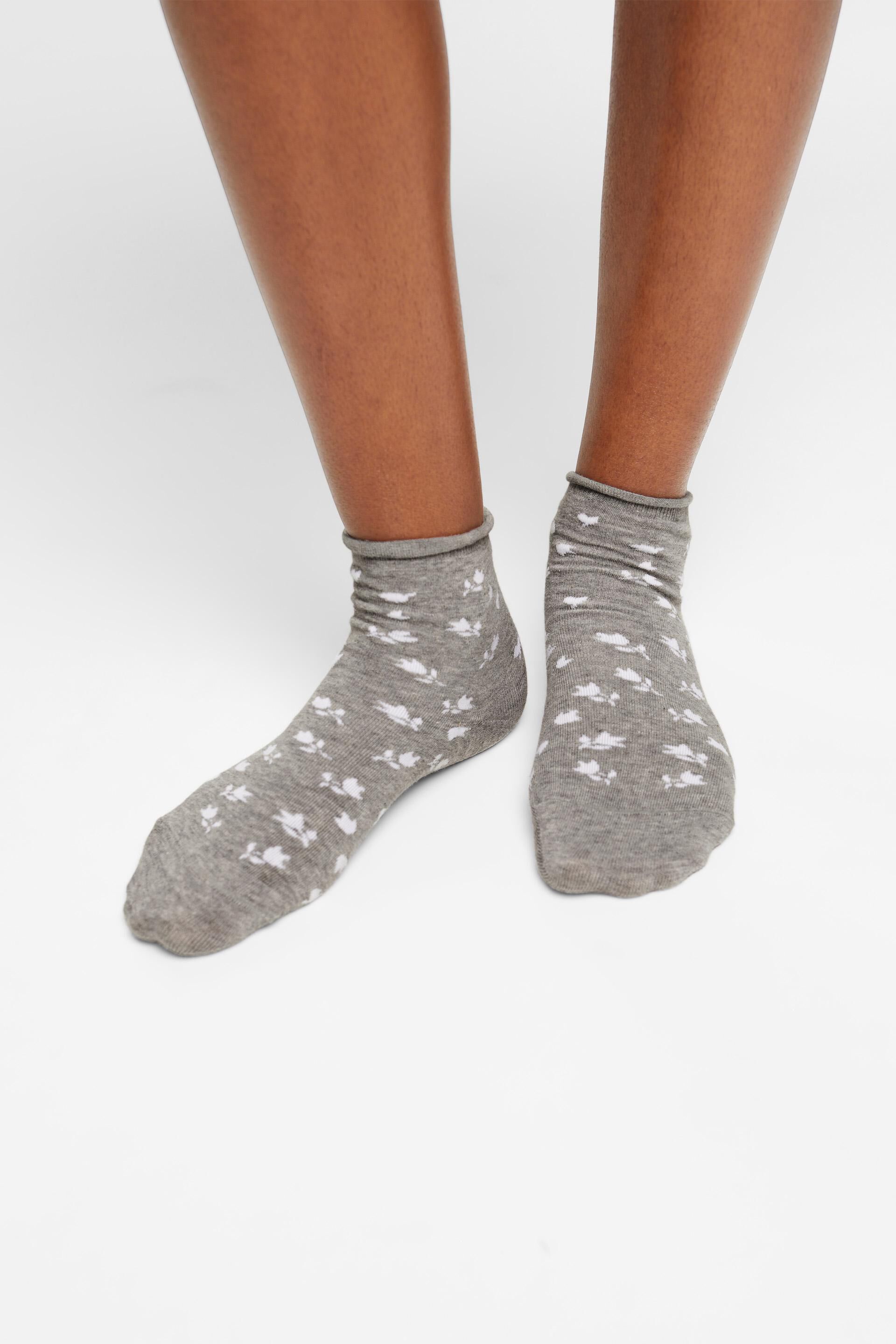 Lot de 2paires de socquettes à motif à fleurs