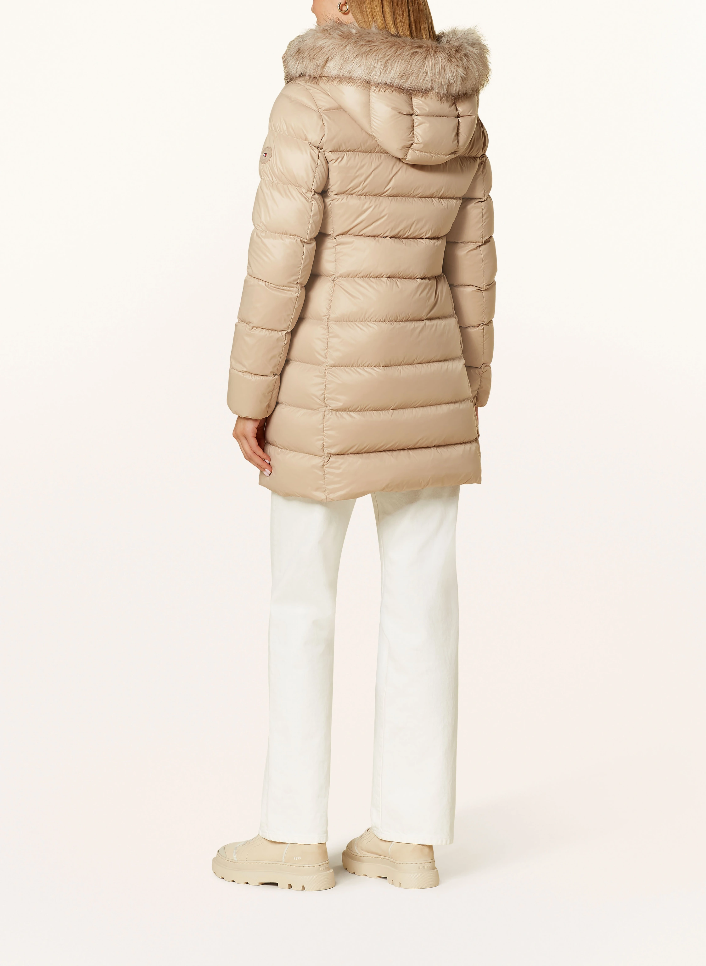 TOMMY HILFIGER Daunenmantel GLOSS DOWN TYRA mit Kunstpelz