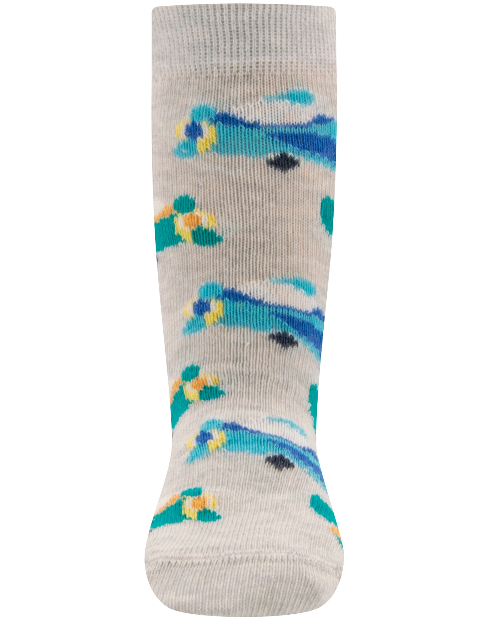 Stoppersocken FLUGZEUGE AOP 2er-Pack in hellsilber melange