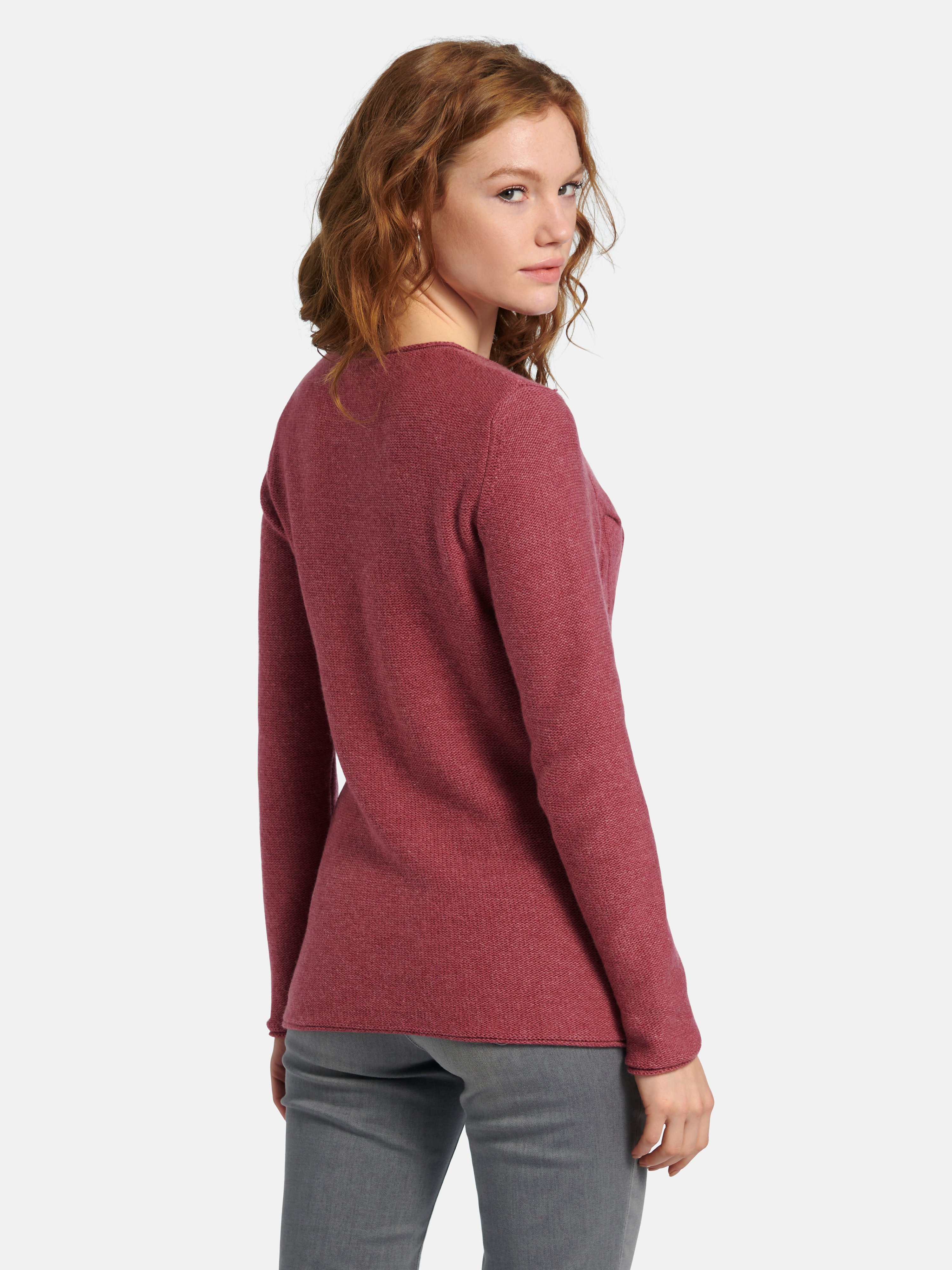 Rundhals-Pullover aus 100% Schurwolle