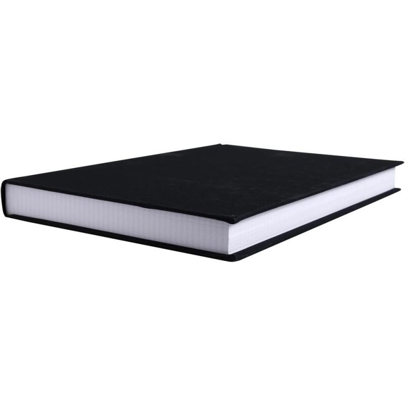 Registre 35x22,5cm 5x5 folioté 500 pages - Noir toilé
