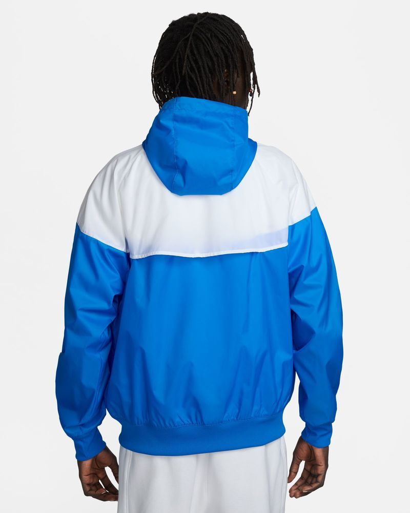 Veste à capuche Nike Sportswear Heritage Essentials Bleu Royal & Blanc pour homme