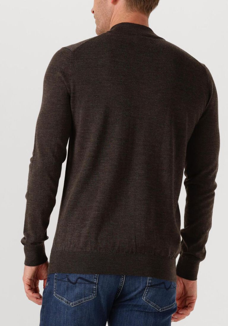 bruine stefano lauran trui half zip anders