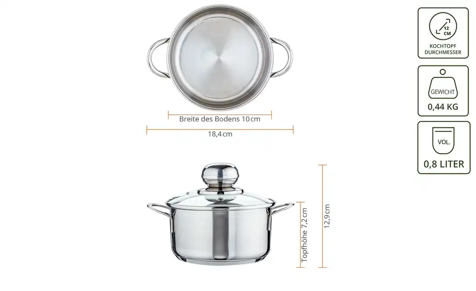 levelone Fleischtopf 12cm Basic 12 cm
