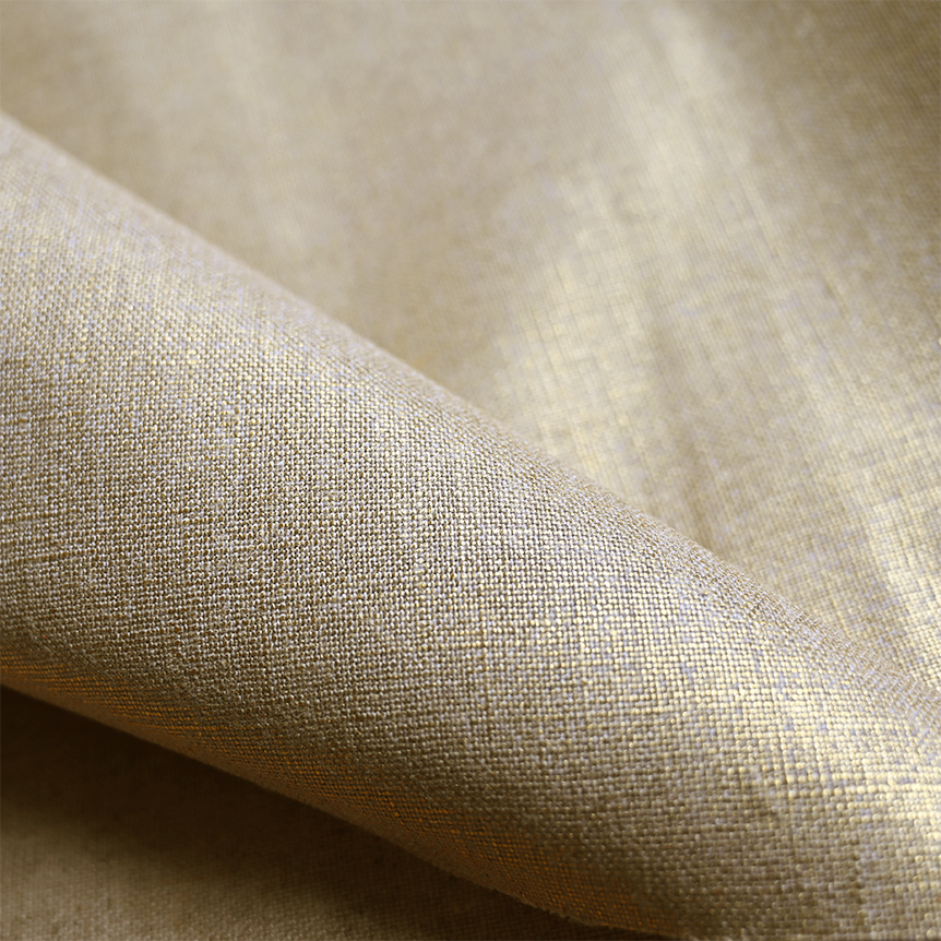 Tissu Enduit Au Mètre Lin Doré