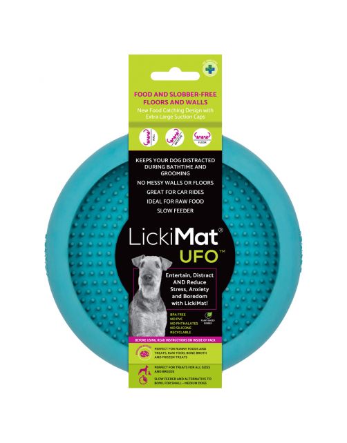 Lickimat Ufo - Anti-Slip Slowfeeder Voermat Ø18x4 cm - Hondenvoerbak