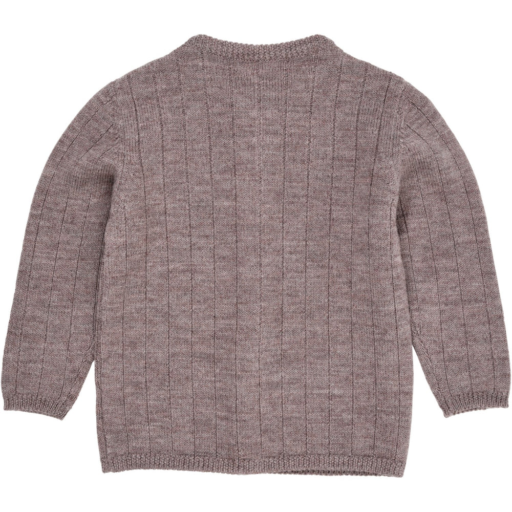 Køb Copenhagen Colors Natural Melange Merino Knitted Cardigan M. Bred Rib