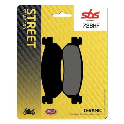 Plaquettes de freins SBS 728HF Organique avant/arrière (selon modèle)