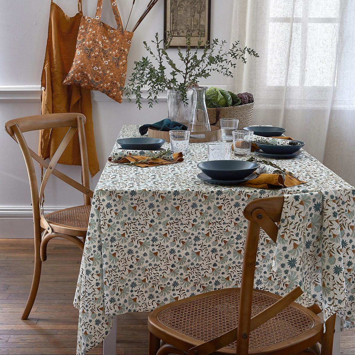 LA REDOUTE INTERIEURS<br>Toalha de mesa estampada em algodão lavado, Kalyan