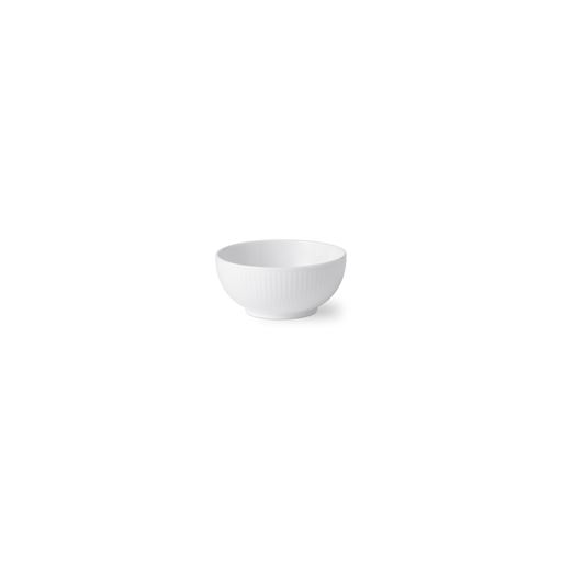Royal Copenhagen Hvid Riflet Skål, Ø11 cm
