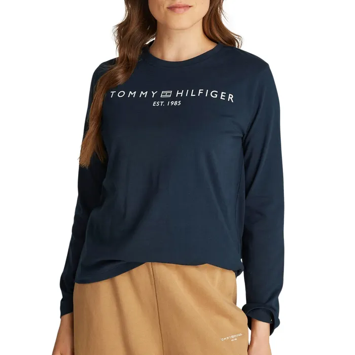 Tommy Hilfiger Regular Corp Logo Longsleeve Shirt Dames
