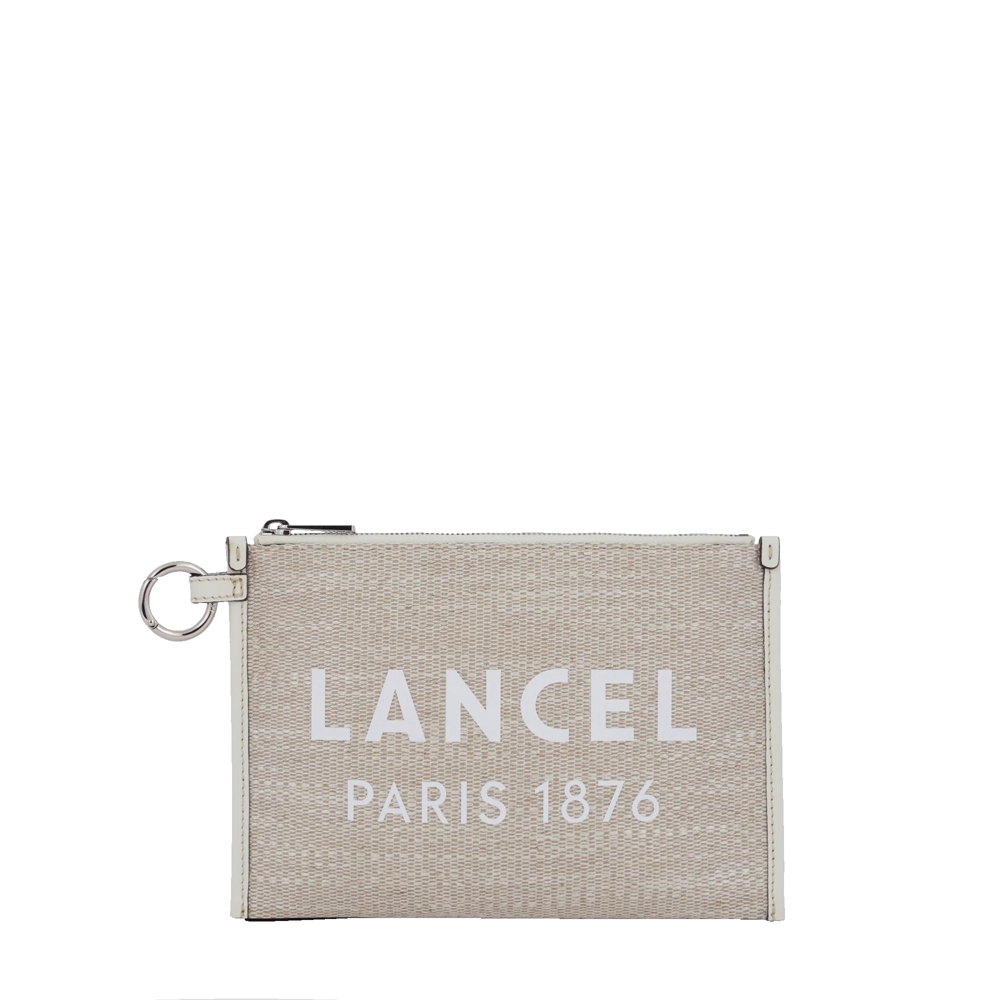 Pochette zippée Summer tote-Naturel/blanc
