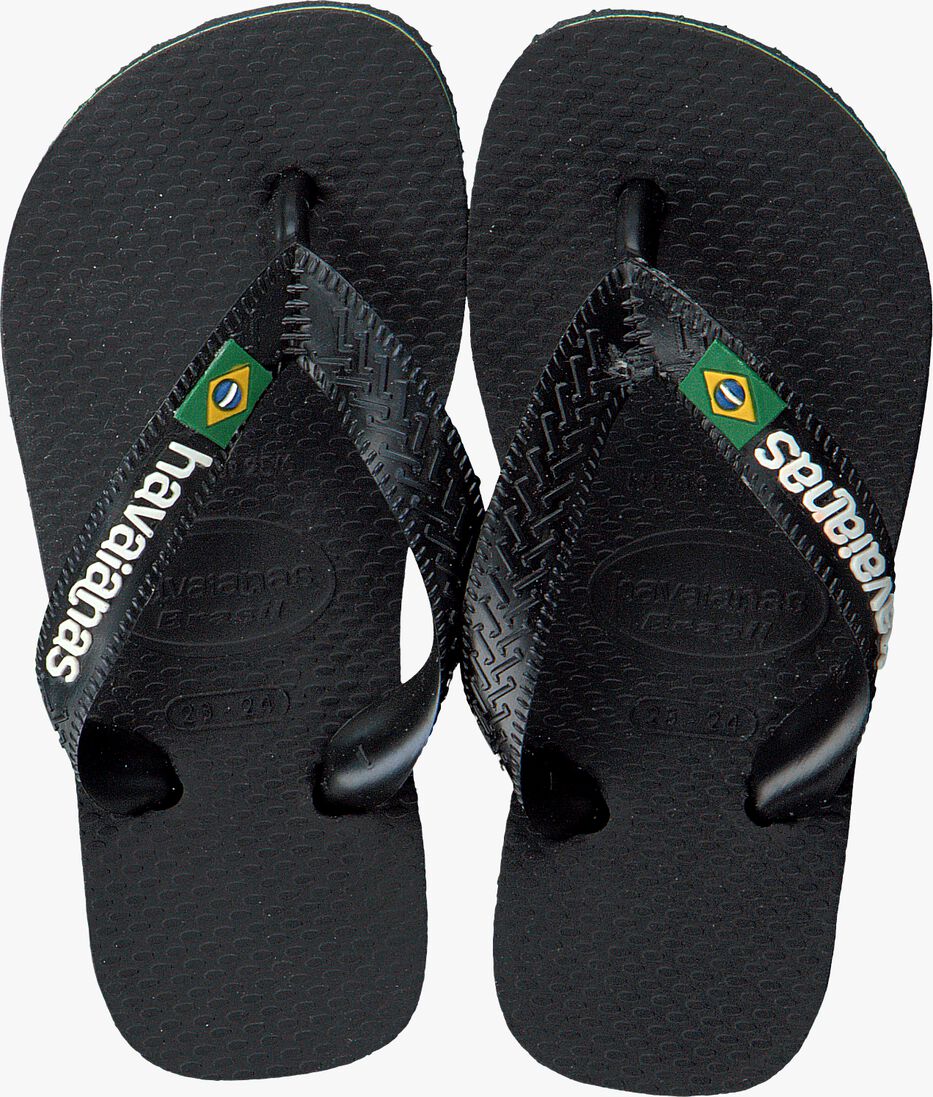 HAVAIANAS zwarte havaianas teenslippers brasil logo kids