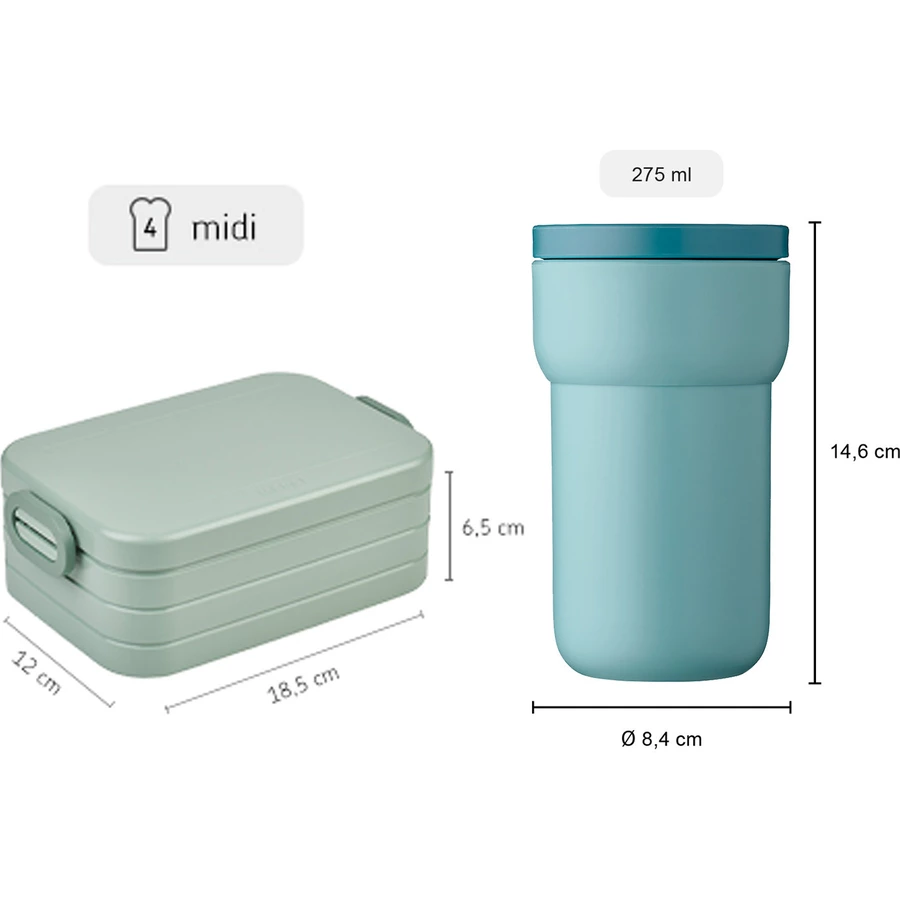 Mepal Lunchset Kaffee Ellipse + TAB pink