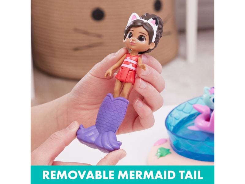 Spinmaster Spielfigurenset Gabby’s Dollhouse Pool Adventure Pool-Spielset mit Farbwechseleffekt