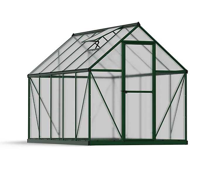 Serre de jardin double parois Vert 5,40 m2 en plastique et polycarbonate Mythos Canopia By Palram