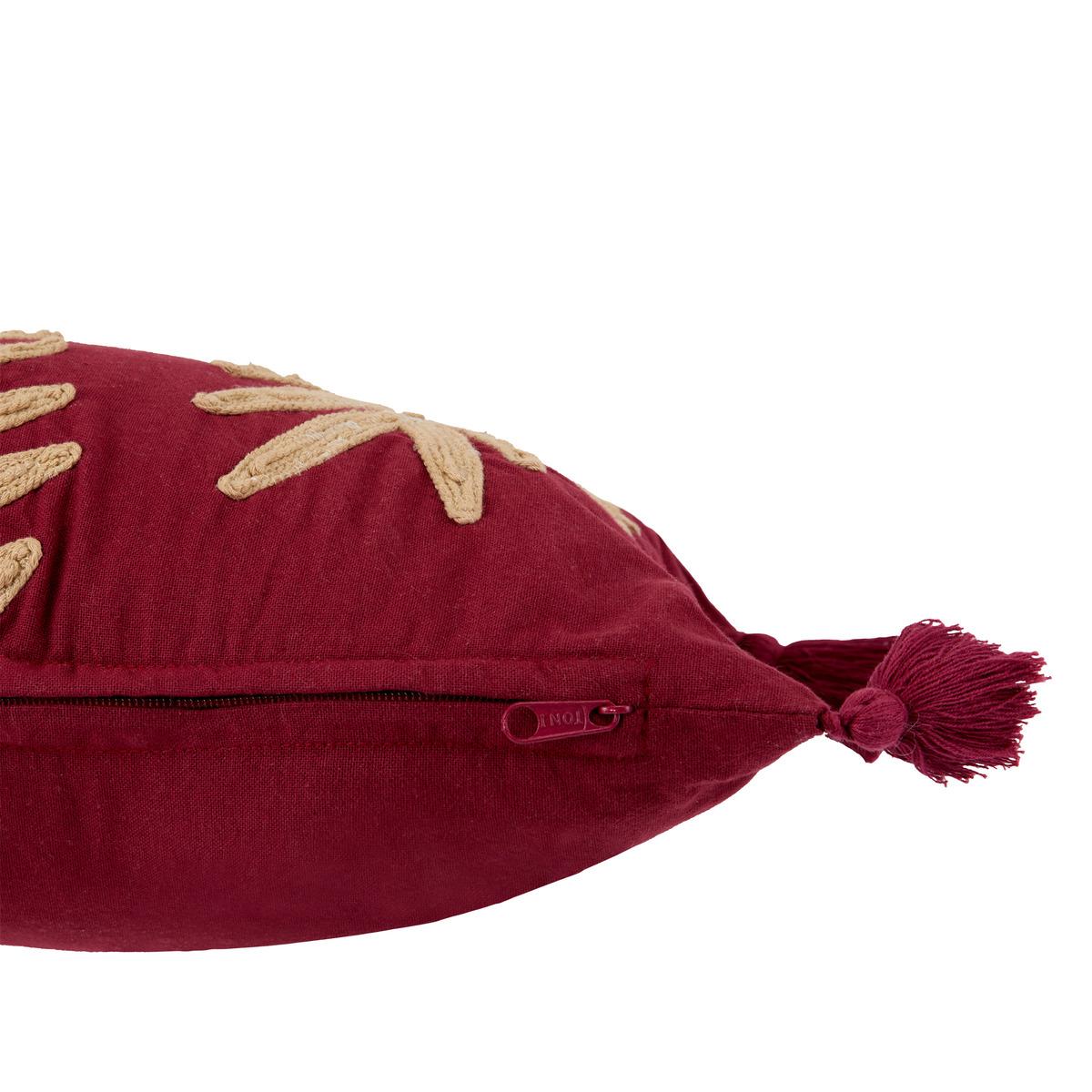 COUSSIN BRODE FEUILLE YUCA 30X80CM
