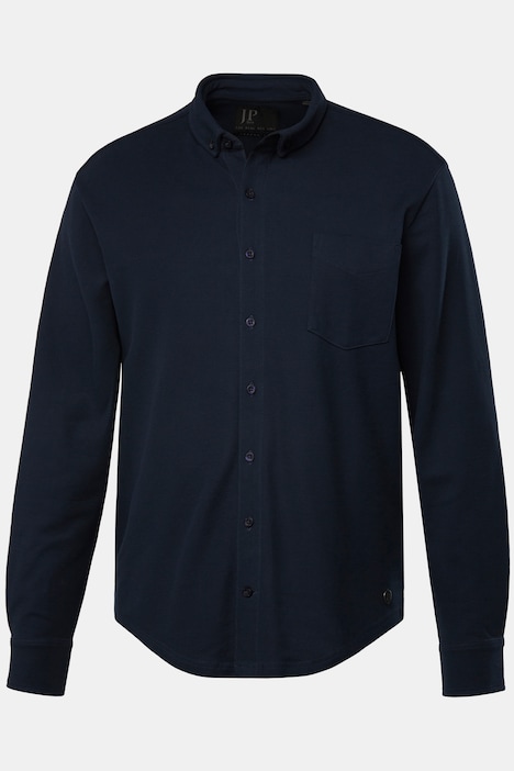JP 1880 Piquéhemd, Langarm, Mini-Buttondown-Kragen, Modern Fit, bis 8 XL