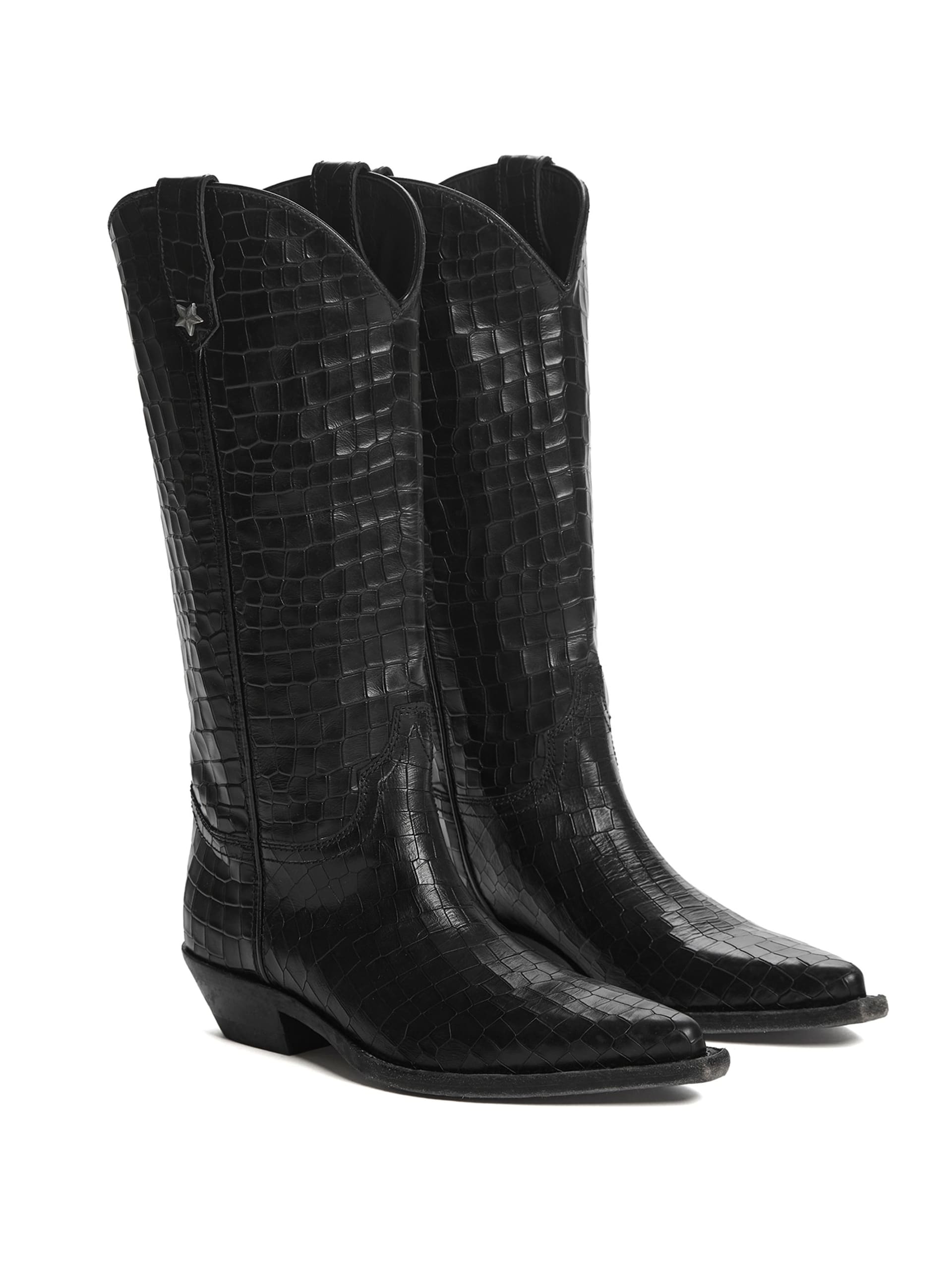 botas de couro de cowboy camperos