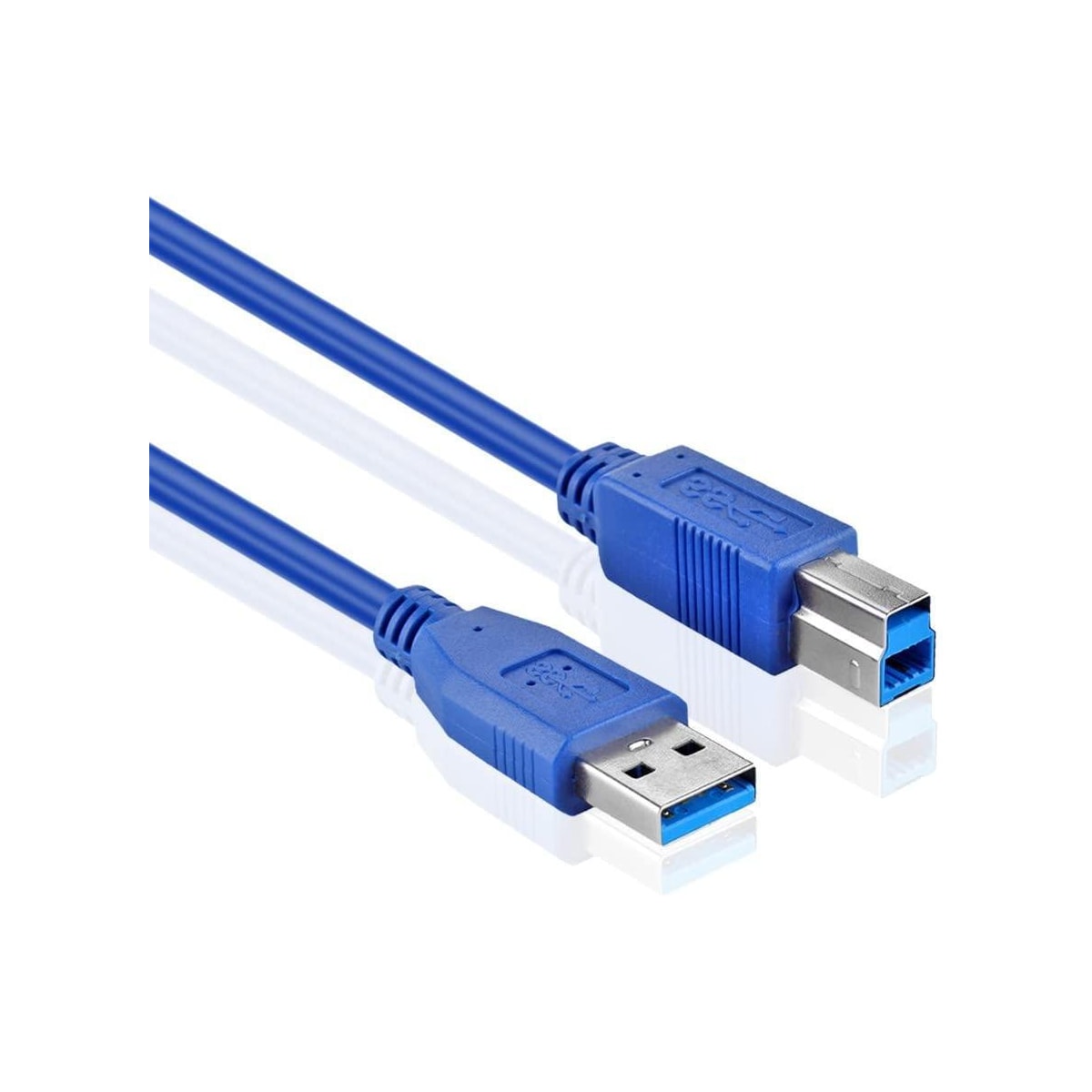 NÖRDIC USB 3.1 Kabel USB A til USB B 1M Blå USB-skriverkabel