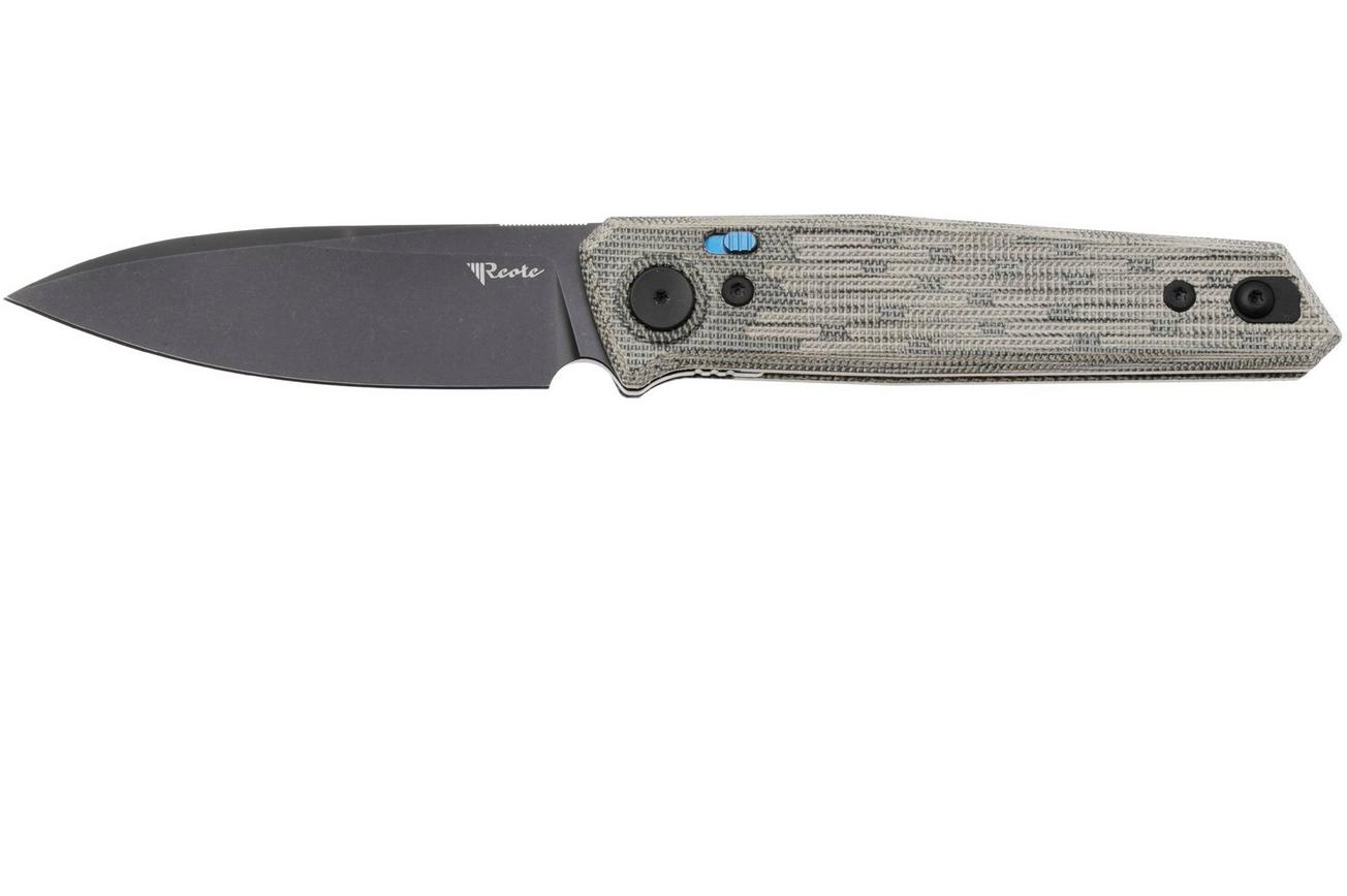 Reate PL-6 PVD Nitro-V, Green Black Micarta, zakmes