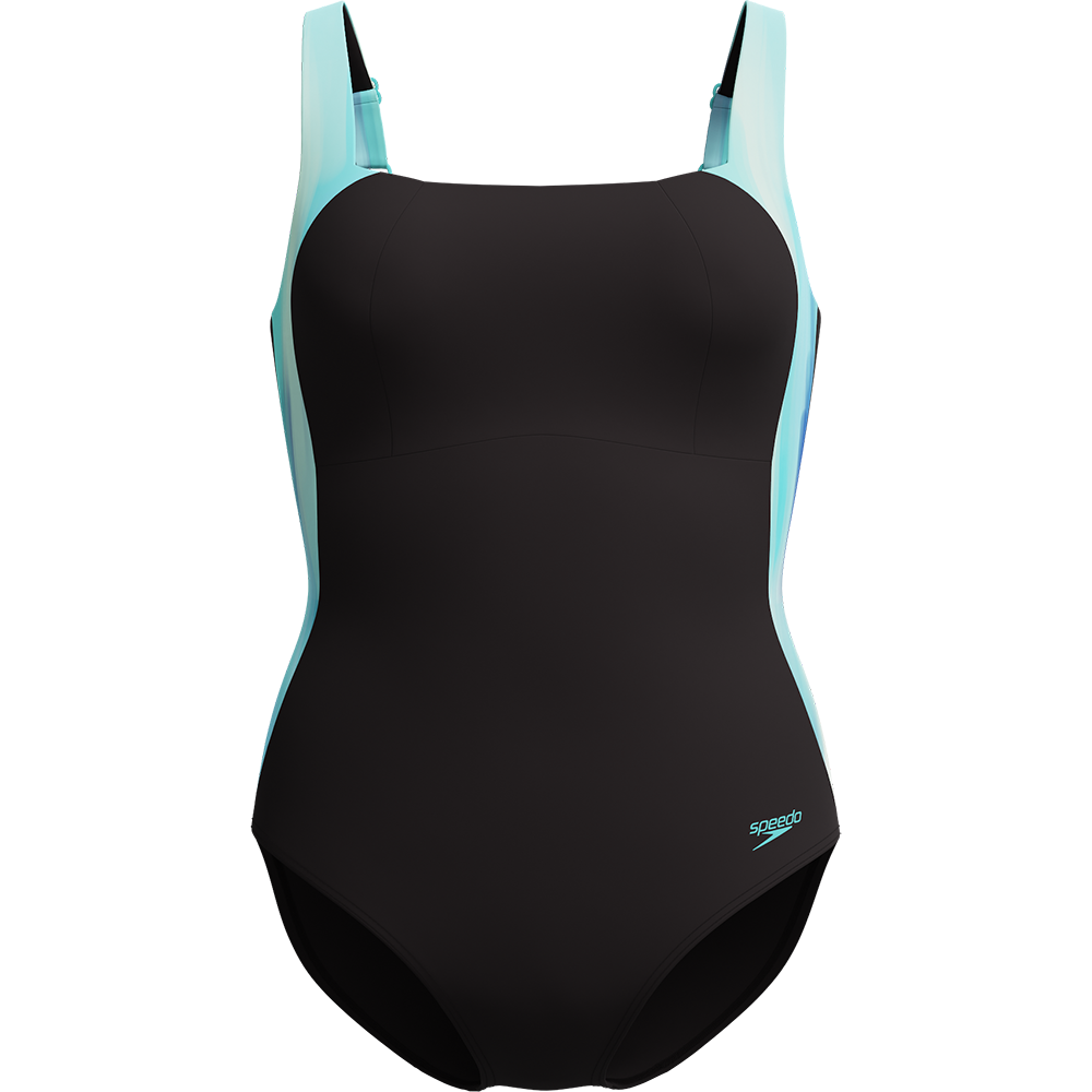 Speedo Shaping LunaLustre Printed Badeanzug Damen arctic glass
