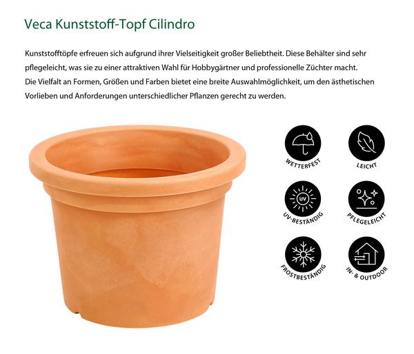 Veca Kunststoff-Topf Cilindro, rund