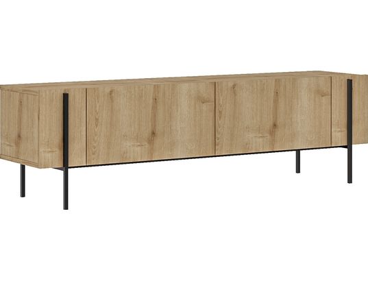 CONCEPT1 - Meuble TV Herman chene saphir 160 x 31,4 x h45,6 cm