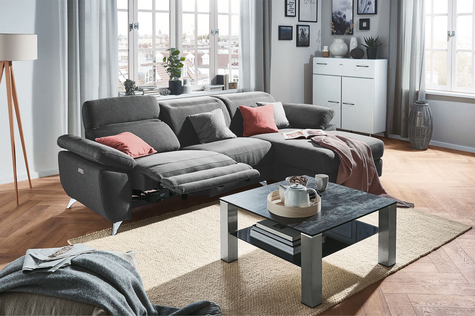Couchtisch ALTEA Edelstahl /Glas