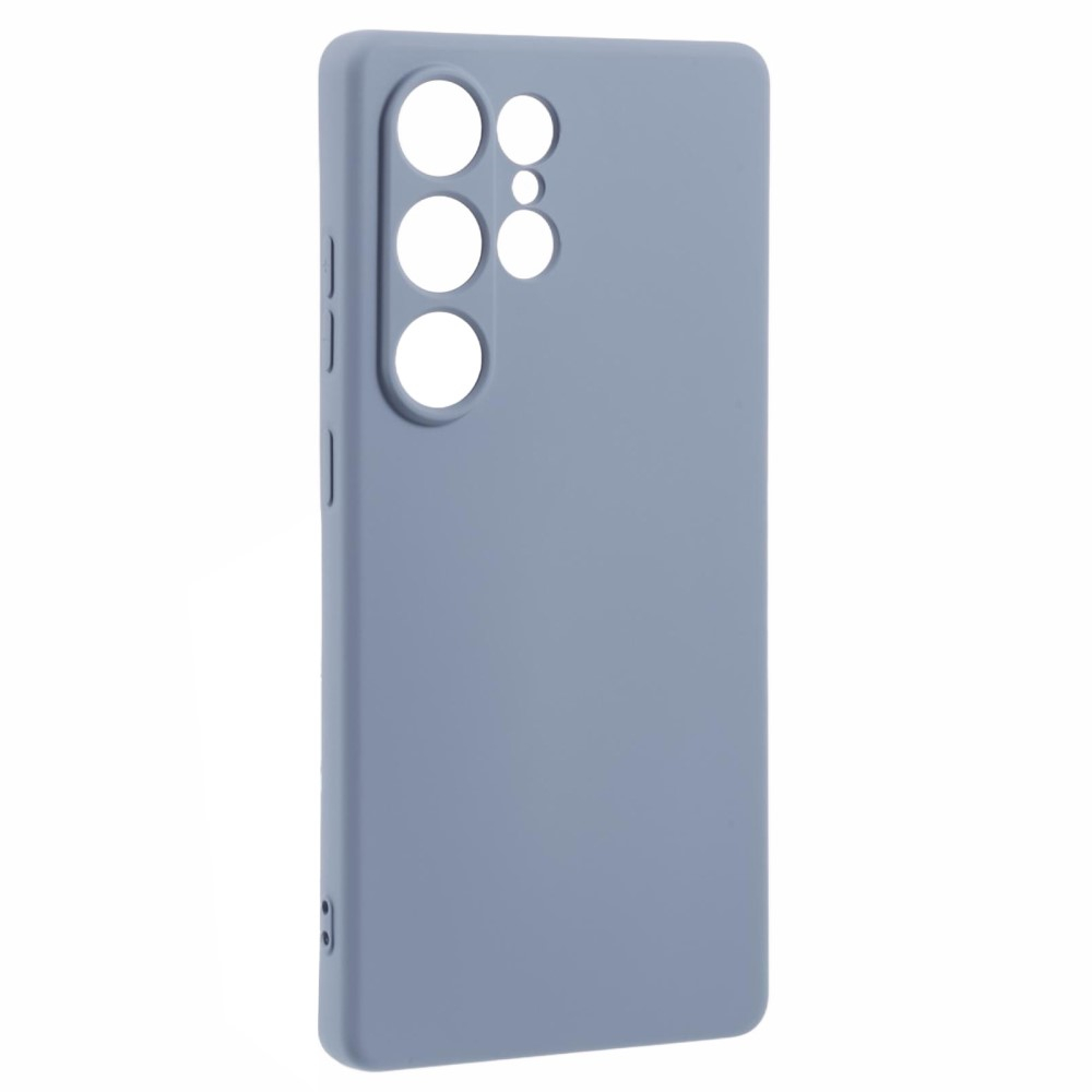 Samsung Galaxy S25 Ultra Gummi Case Hülle mit Kameraschutz - Blaugrau (Matt)