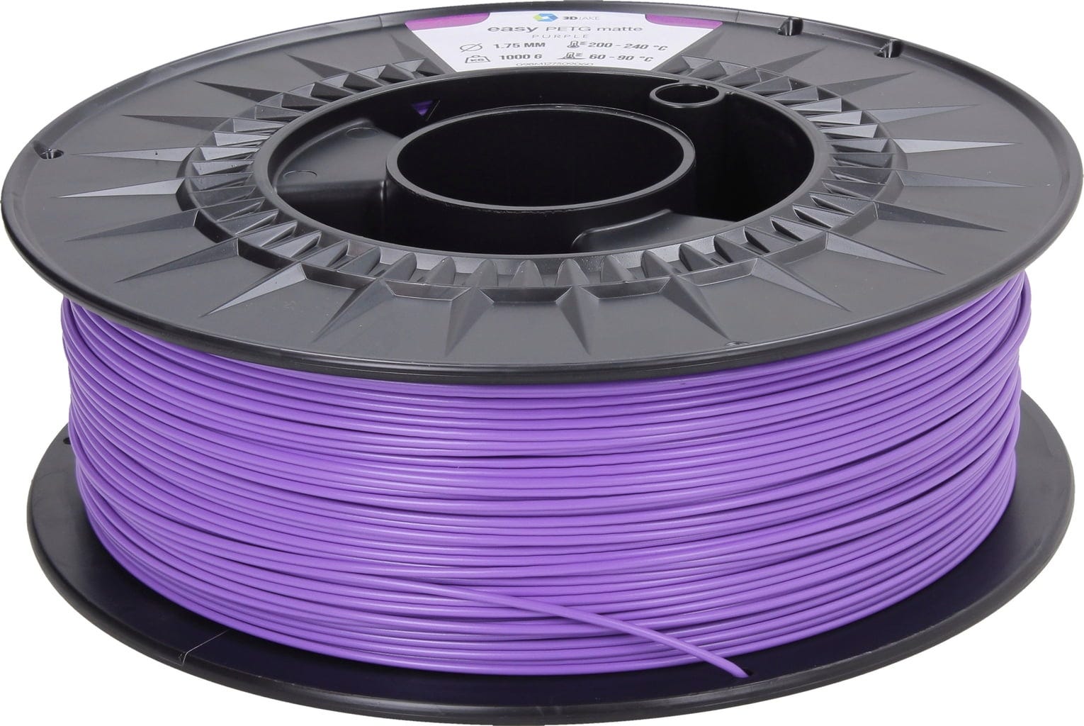 3DJAKE  easyPETG Matte Violett, 1,75 mm / 1000 g    Modifiziertes PETG mit mattem Oberflächenfinish in Violett