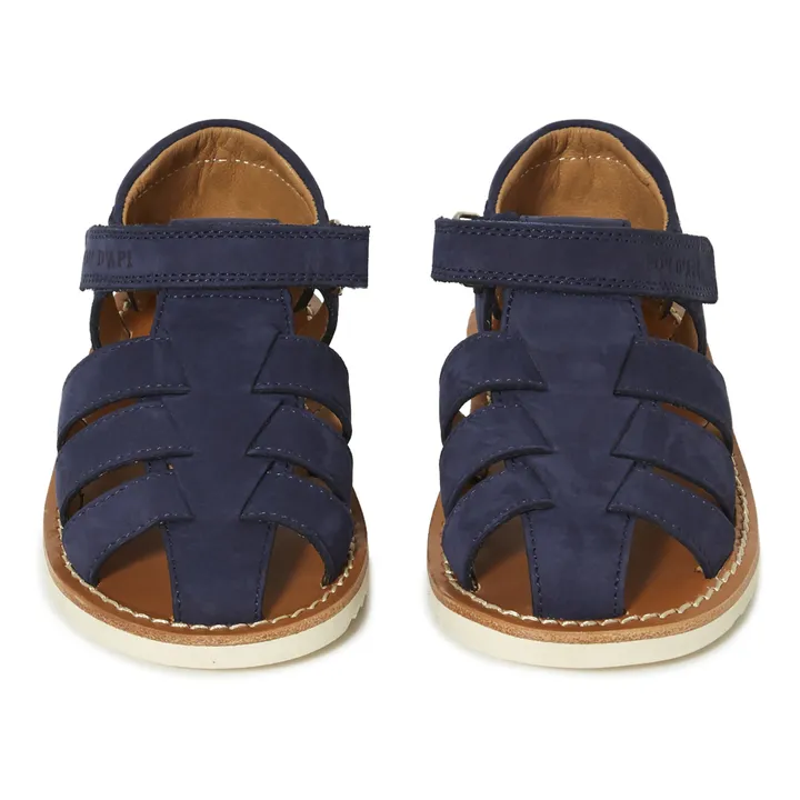 Pom d'Api Sandales Waff Papy | Bleu marine