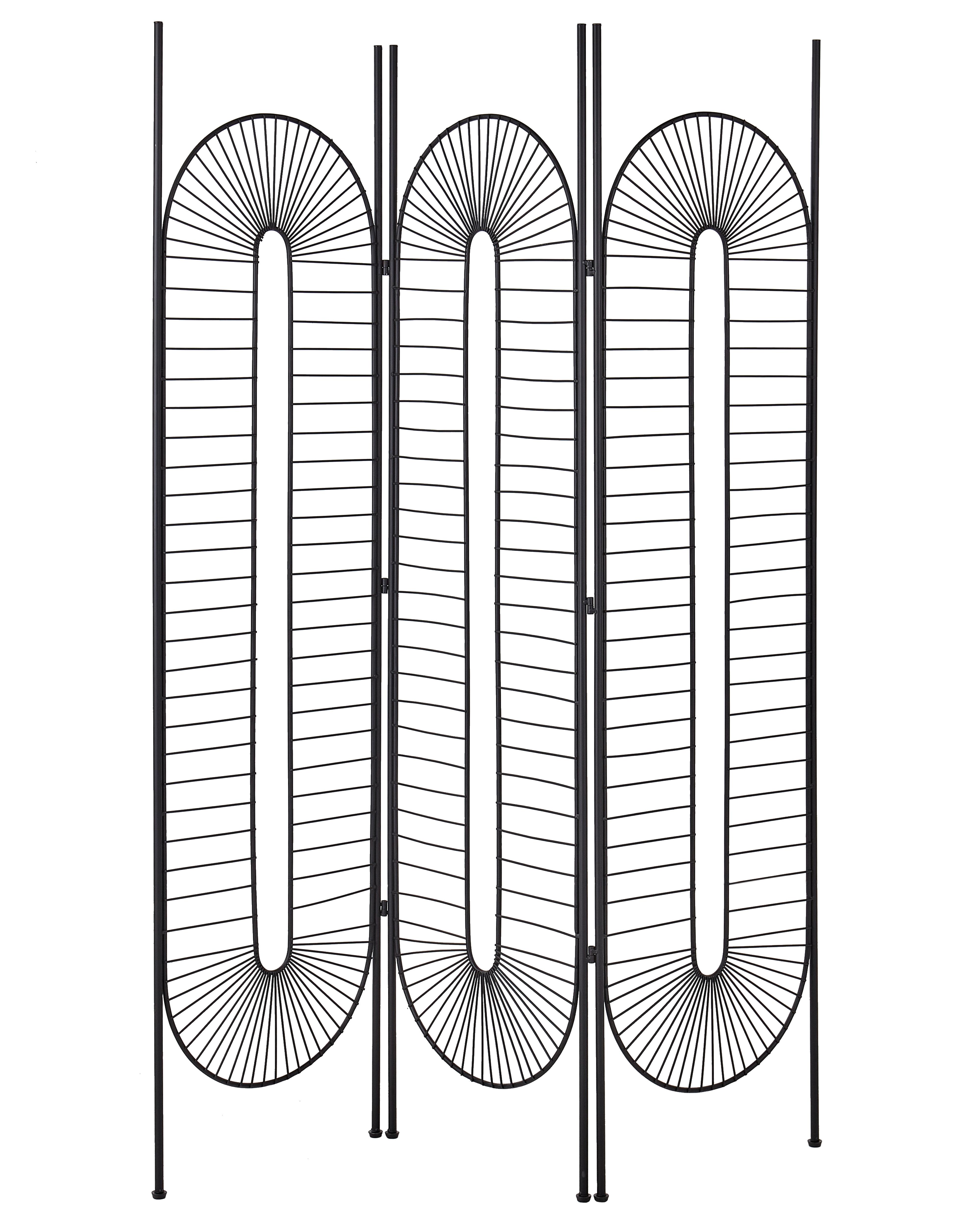 Roomdivider met 3 panelen NOALE Zwart 135 cm 170 cm