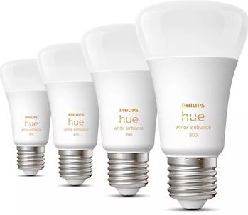 Philips Hue - White Ambiance - LED Lampen - E27 - 800 Lumen - 4 Stuks