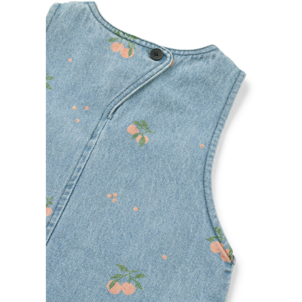 Køb LIEWOOD Peach / Lys Blue Denim Angelica Printed Denim Kjole