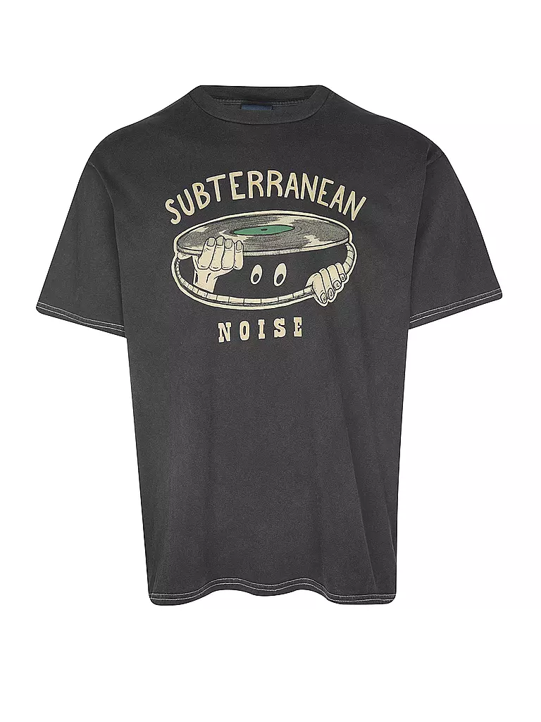 NUDIE JEANS T-Shirt KOFFE SUB NOISE grau